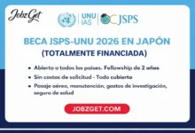 Beca JSPS-UNU 2026 en Japón (Totalmente Financiada)