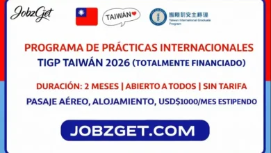 Programa de Prácticas Internacionales TIGP Taiwán 2026 (Totalmente Financiado)
