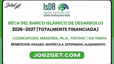 Beca del Banco Islámico de Desarrollo (IsDB) 2026–2027