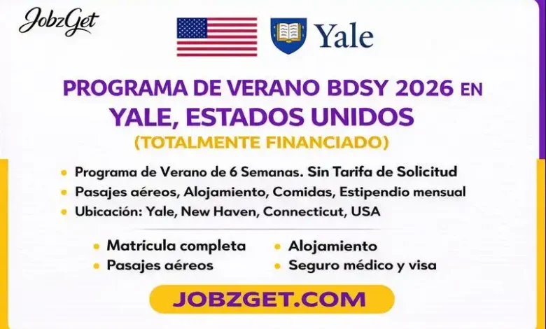 Programa de Verano BDSY 2026 en Yale, Estados Unidos (Totalmente Financiado)